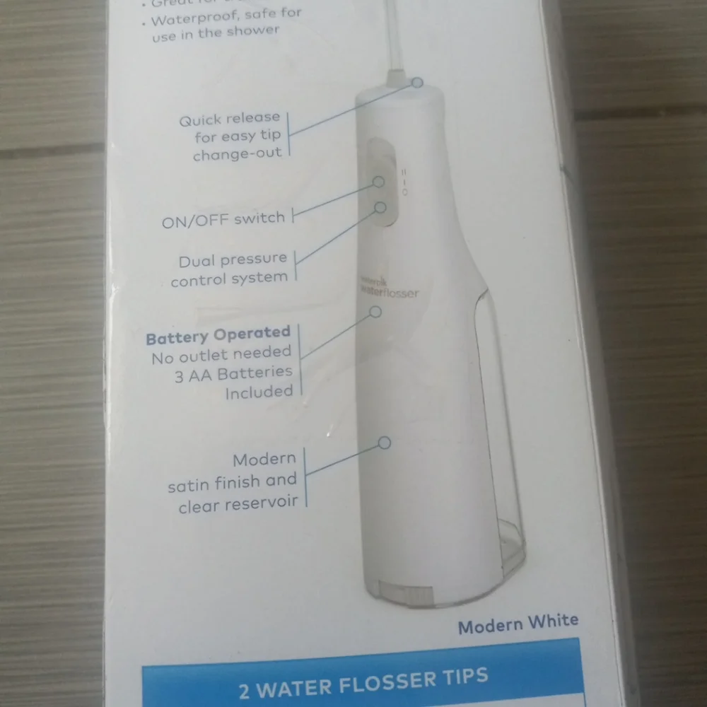 Waterpik Waterflosser Cordless Express ADA Accepted Cordless Convenience 2 Tips